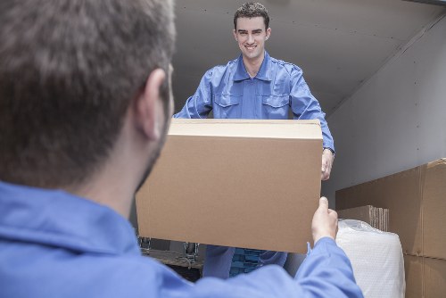 Packing boxes for a move in West Hampstead