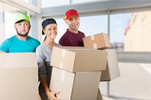 Removal team planning a house move in West Hampstead