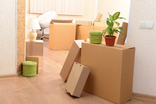 Professional movers handling a flat move in West Hampstead